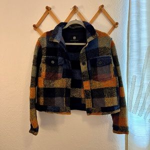 Cropped plaid jacket